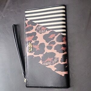Victoria's Secret Leopard Print and Stripe Clutch